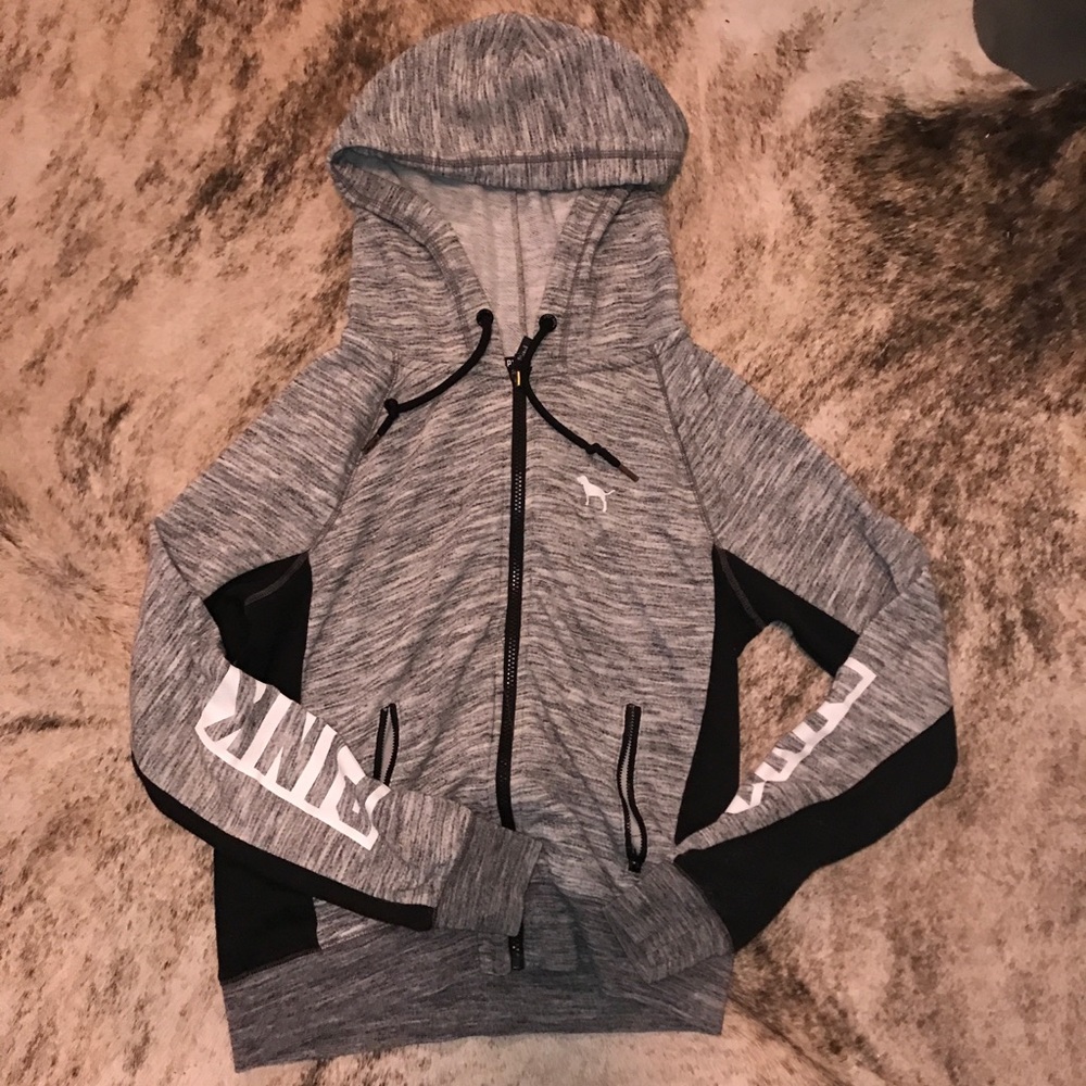 Victoria’s Secret /Pink! Grey Zip Up Jacket !